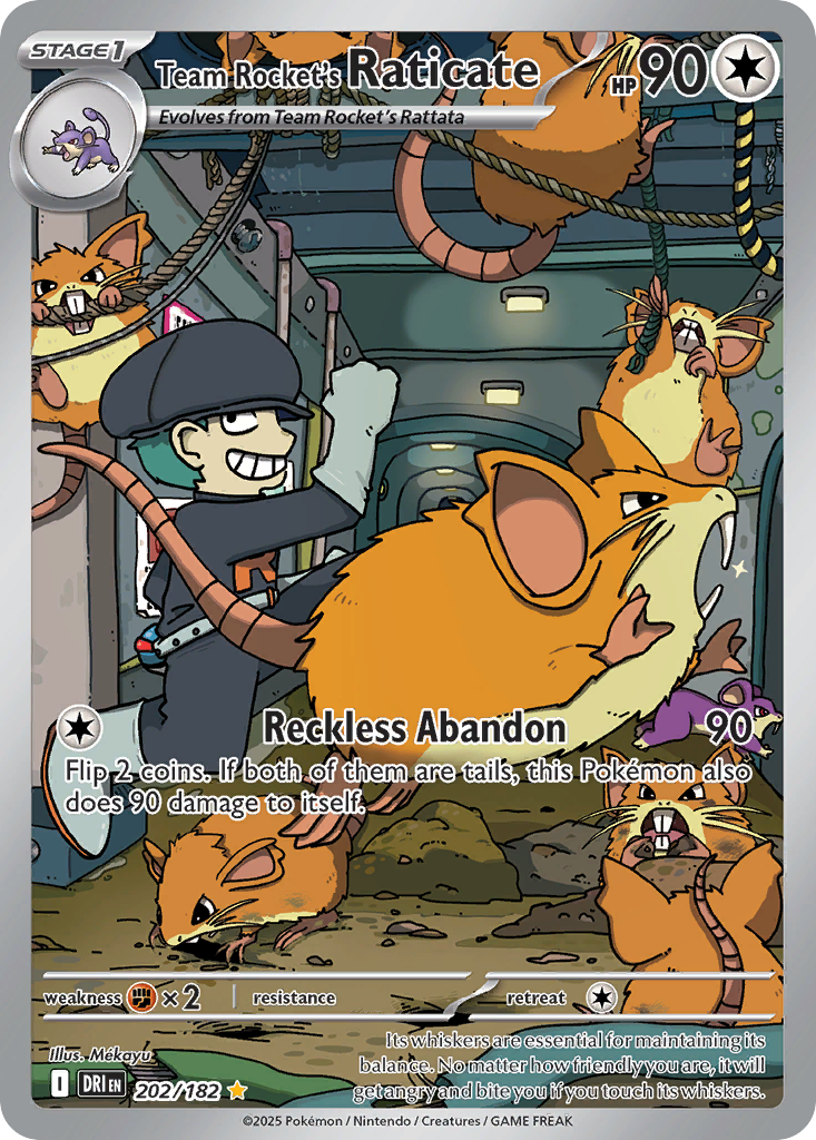 Team Rocket's Raticate - Destined Rivals - 202/182 - Holofoil