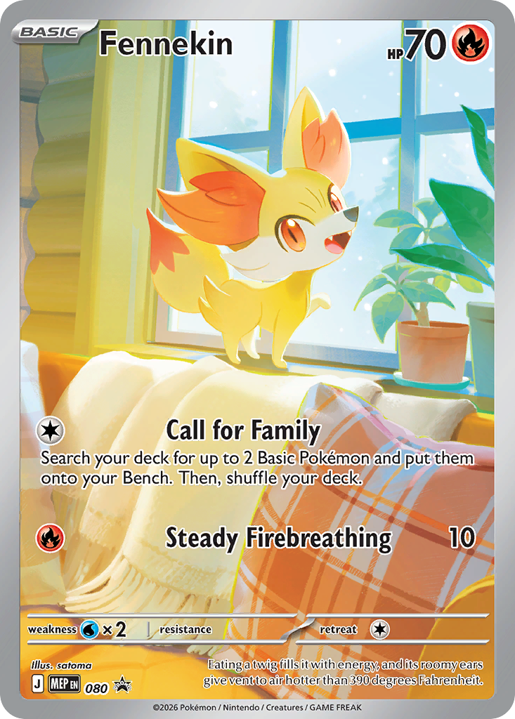Fennekin - Mega Evolution Black Star Promos - 080 - Holofoil
