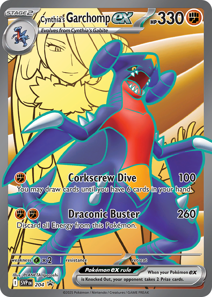Cynthia’s Garchomp ex - Scarlet & Violet Black Star Promos - 204 - Holofoil