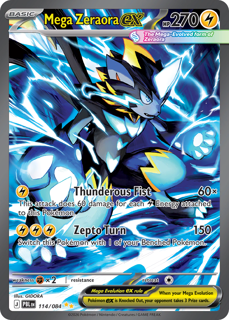 Mega Zeraora ex - Pitch Black - 114/084 - Holofoil