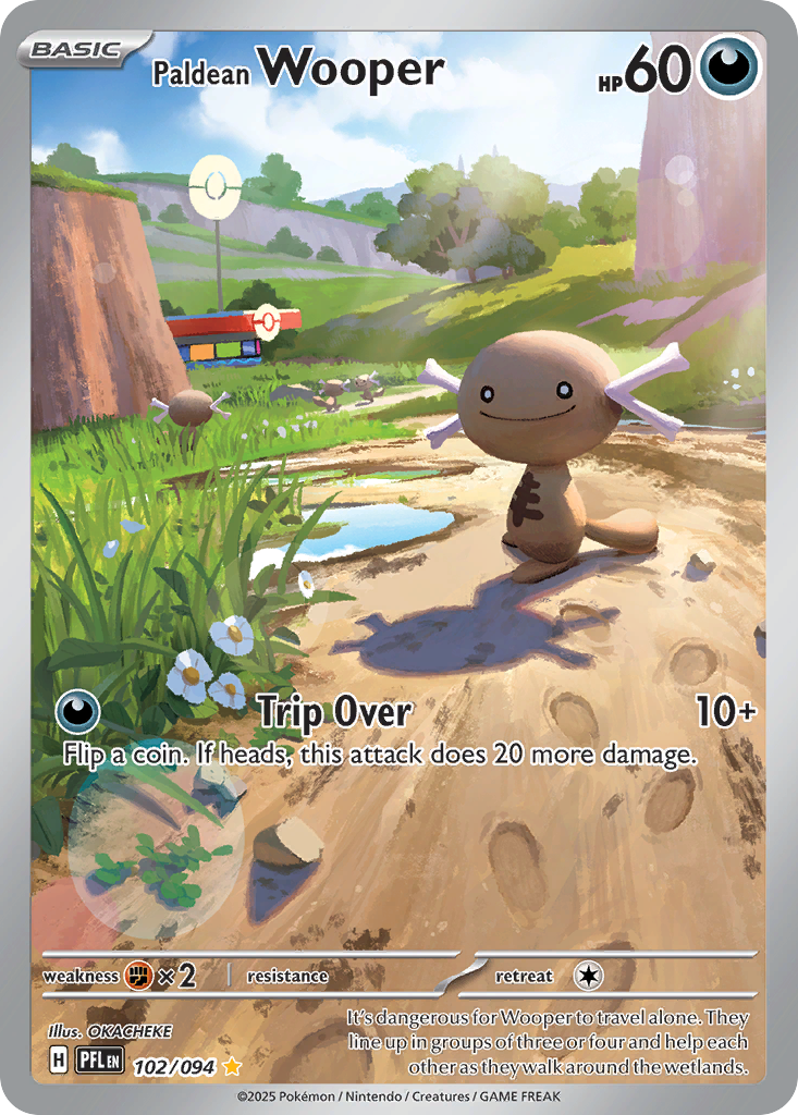 Paldean Wooper - Phantasmal Flames - 102/094 - Holofoil