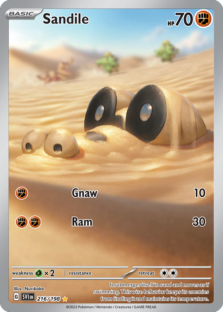 Sandile - Scarlet & Violet - 216/198 - Holofoil