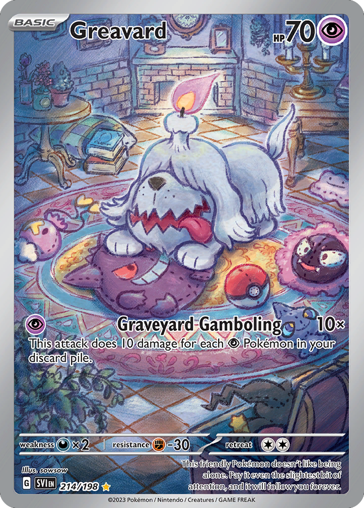 Greavard - Scarlet & Violet - 214/198 - Holofoil