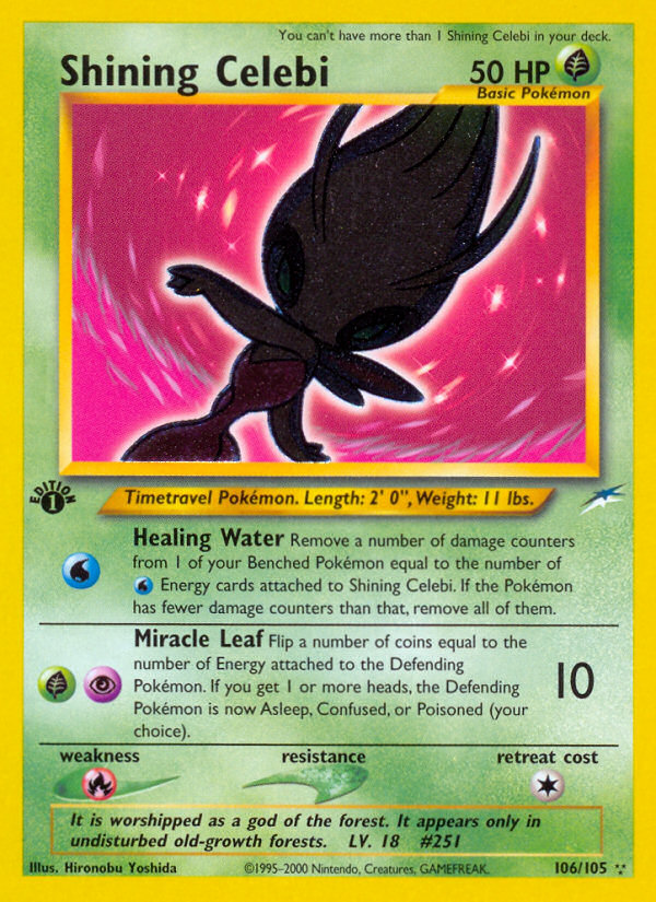 Shining Celebi - Neo Destiny - 106/105 - Unlimited Holofoil