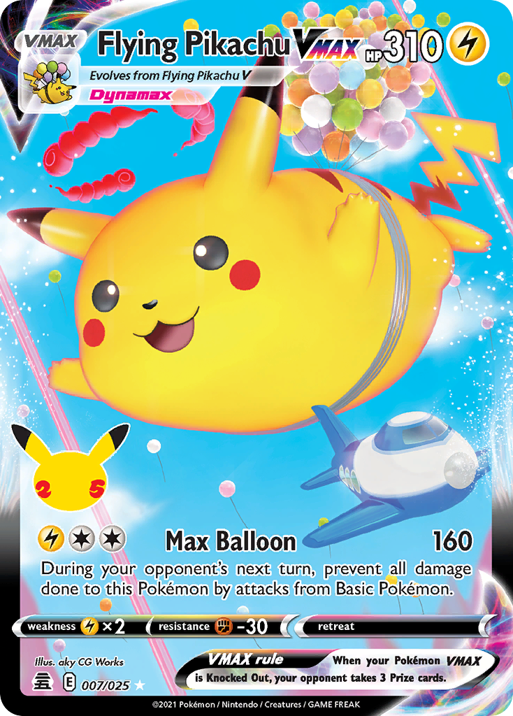 Flying Pikachu VMAX - Celebrations - 007/025 - Holofoil
