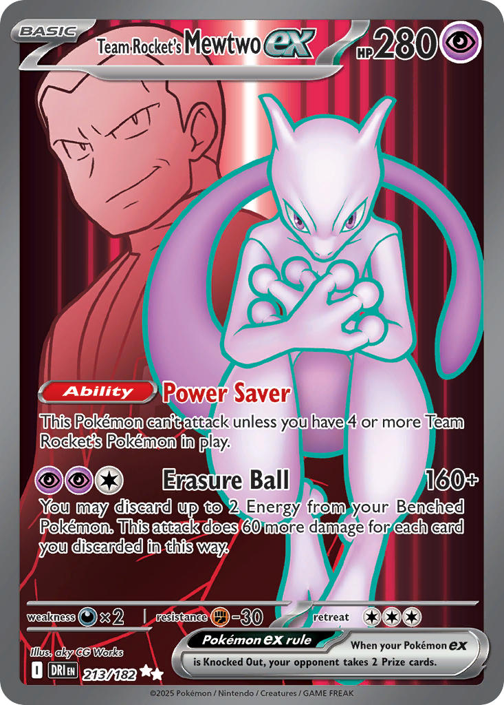 Team Rocket's Mewtwo ex - Destined Rivals - 213/182 - Holofoil