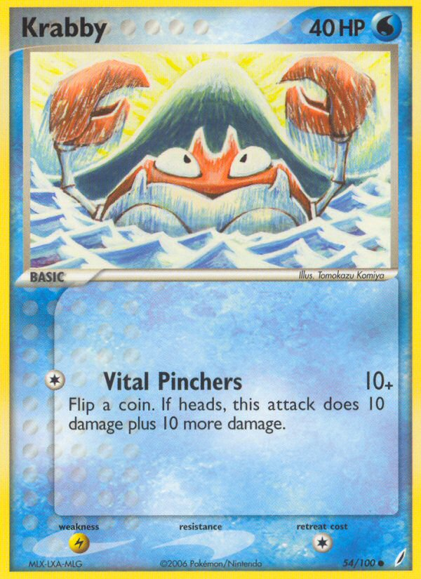 Krabby - Crystal Guardians - 54/100 - Reverse Holofoil