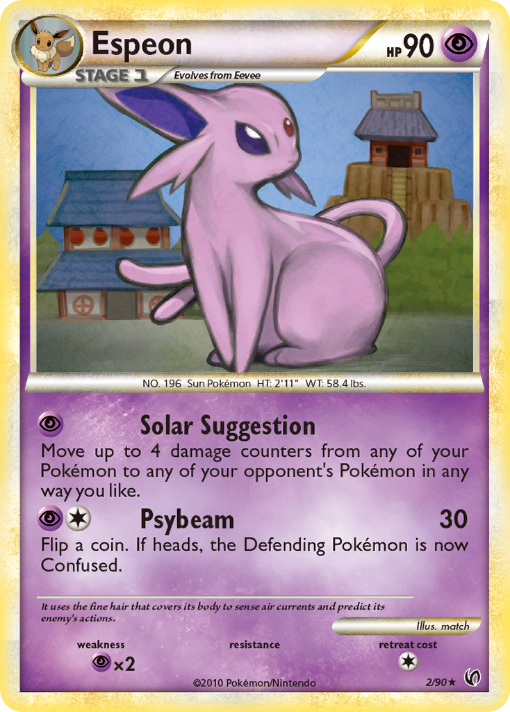 Espeon - HS—Undaunted - 2/90 - Cracked Ice Holofoil