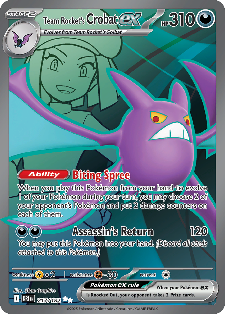 Team Rocket's Crobat ex - Destined Rivals - 217/182 - Holofoil