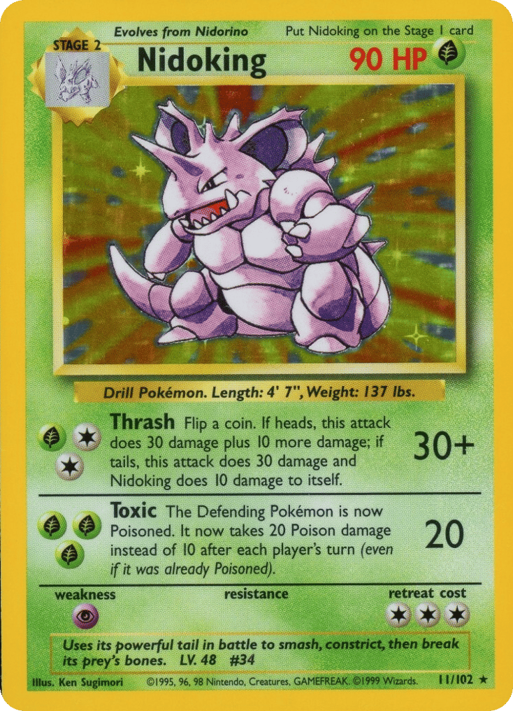 Nidoking - Base - 11/102 - Unlimited Holofoil