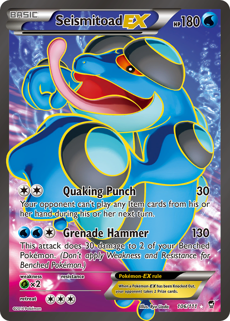 Seismitoad-EX - Furious Fists - 106/111 - Holofoil