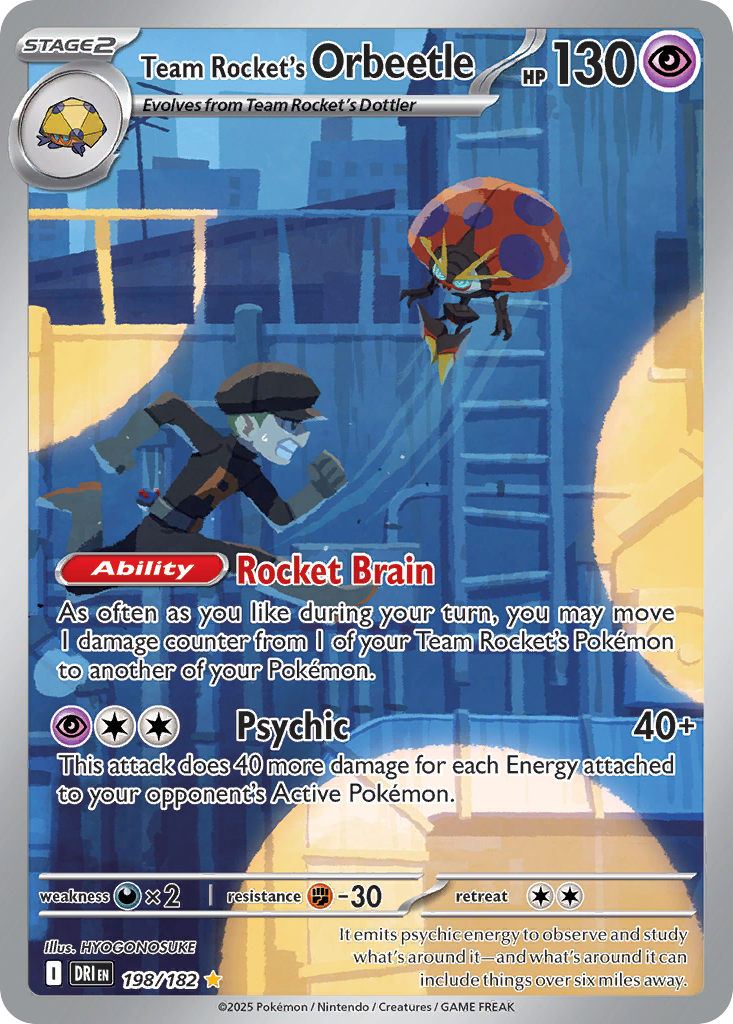 Team Rocket's Orbeetle - Destined Rivals - 198/182 - Holofoil