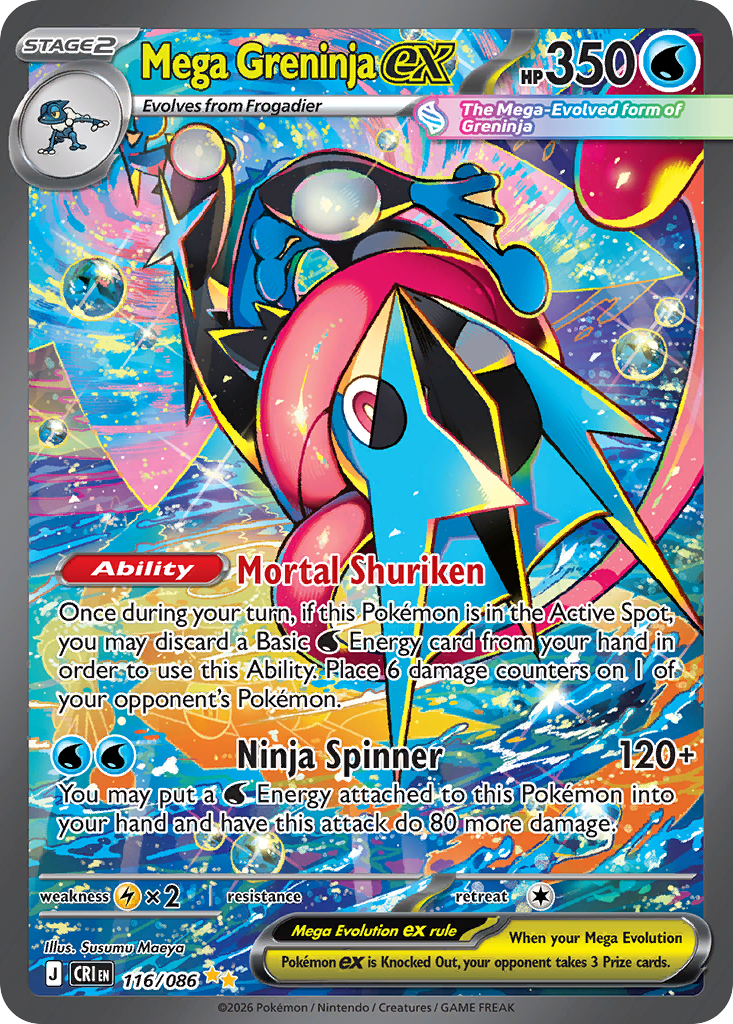 Mega Greninja ex - Chaos Rising - 116/086 - Holofoil