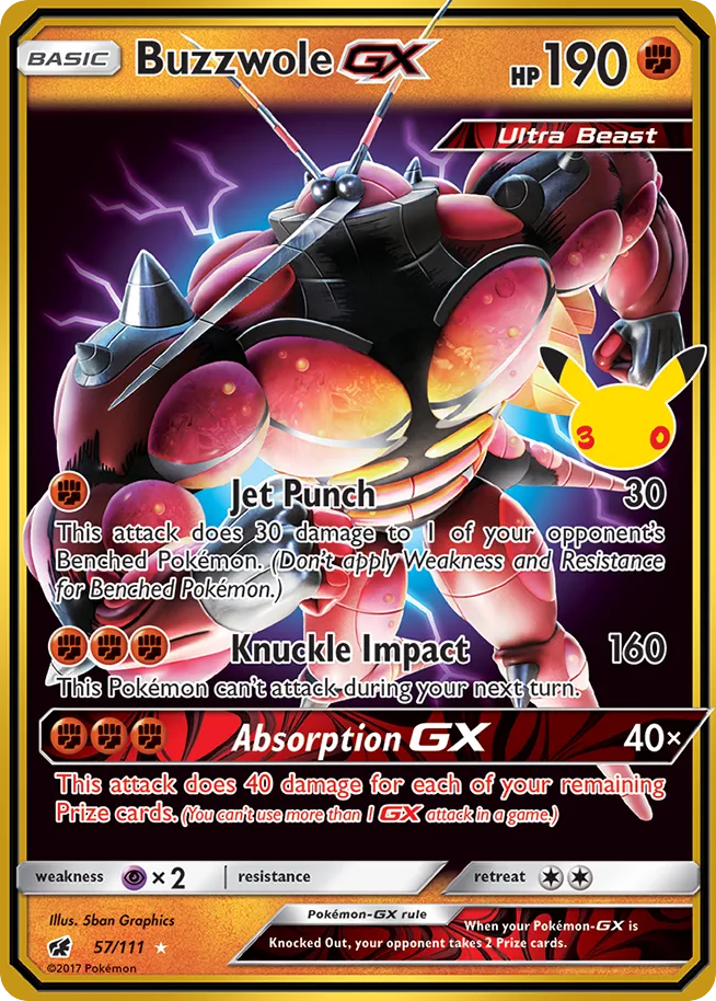 Buzzwole-GX - 30th Celebration: Classic Collection - 57/111 - Holofoil