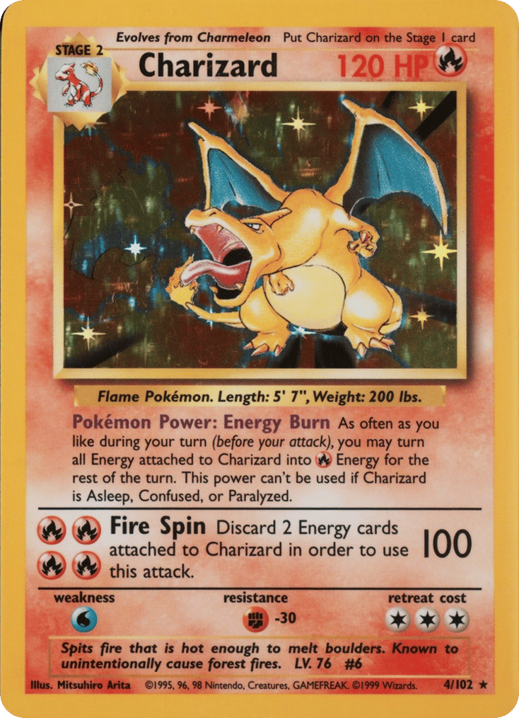 Charizard - Base - 4/102 - Unlimited Holofoil