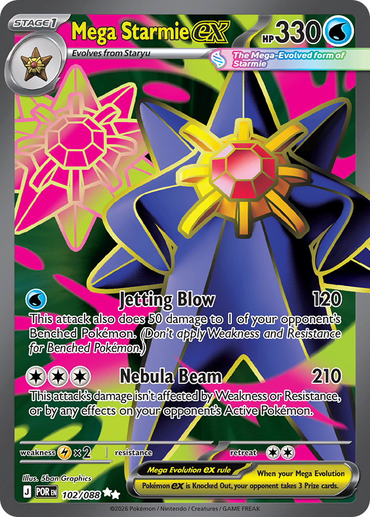 Mega Starmie ex - Perfect Order - 102/088 - Holofoil