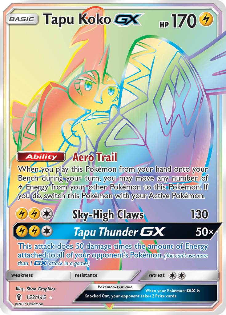 Tapu Koko-GX - Guardians Rising - 153/145 - Holofoil