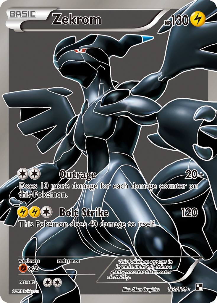 Zekrom - Black & White - 114/114 - Holofoil