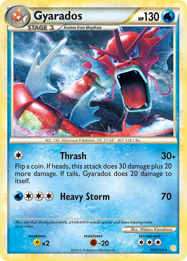 Gyarados - HeartGold & SoulSilver - 123/123 - Reverse Holofoil