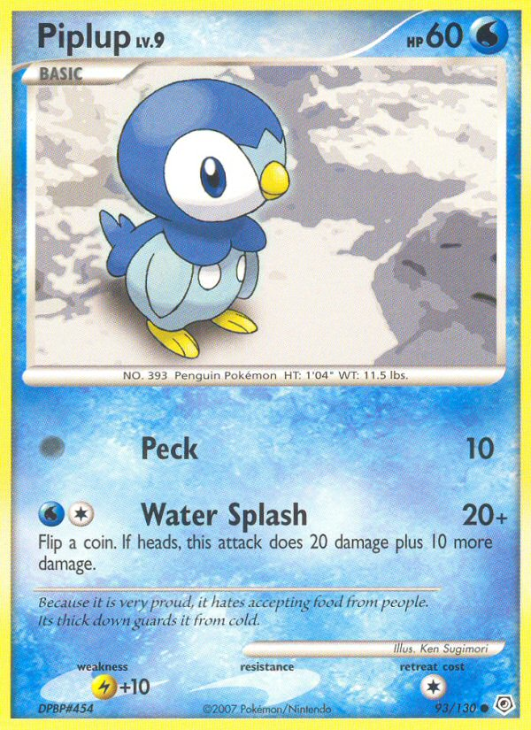 Piplup - Diamond & Pearl - 93/130 - Reverse Holofoil