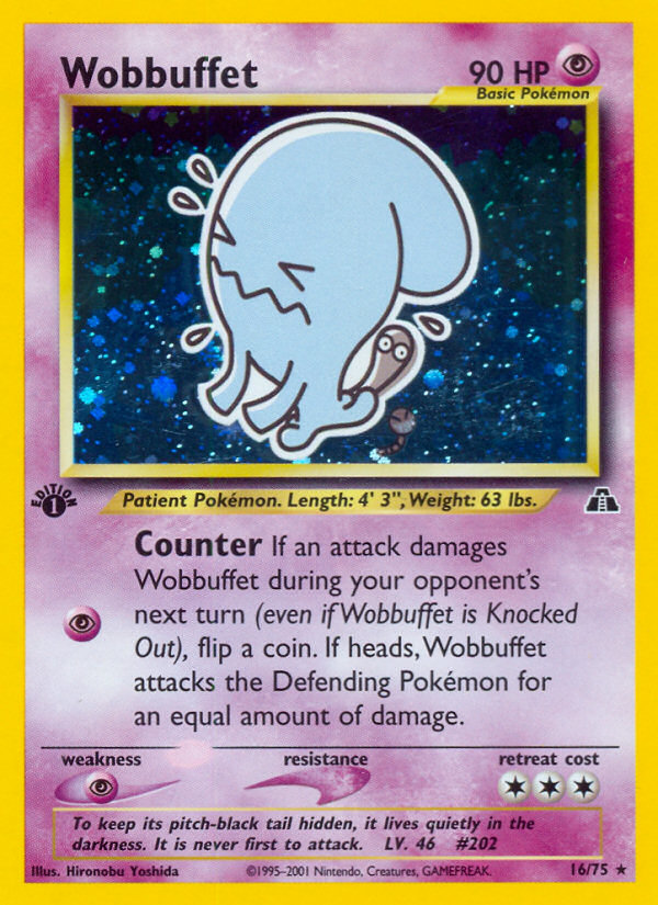 Wobbuffet - Neo Discovery - 16/75 - First Edition Holofoil