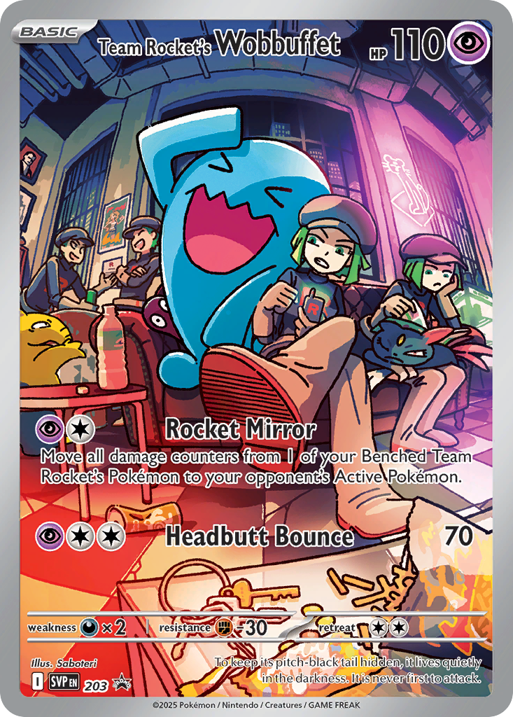 Team Rocket's Wobbuffet - Scarlet & Violet Black Star Promos - 203 - Holofoil