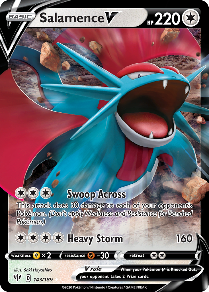 Salamence V - Darkness Ablaze - 143/189 - Holofoil