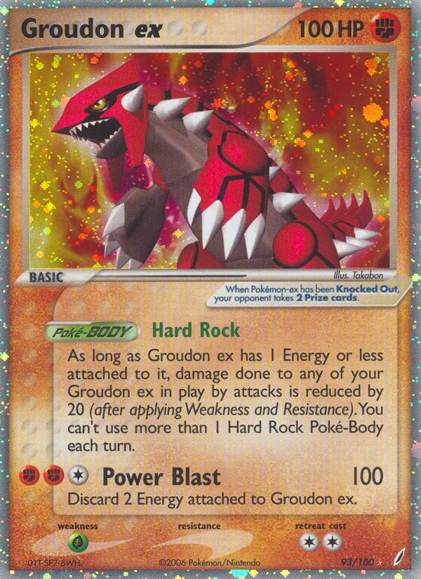 Groudon ex - Crystal Guardians - 93/100 - Holofoil