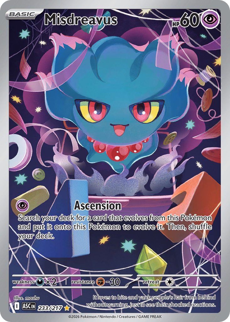 Misdreavus - Ascended Heroes - 233/217 - Holofoil