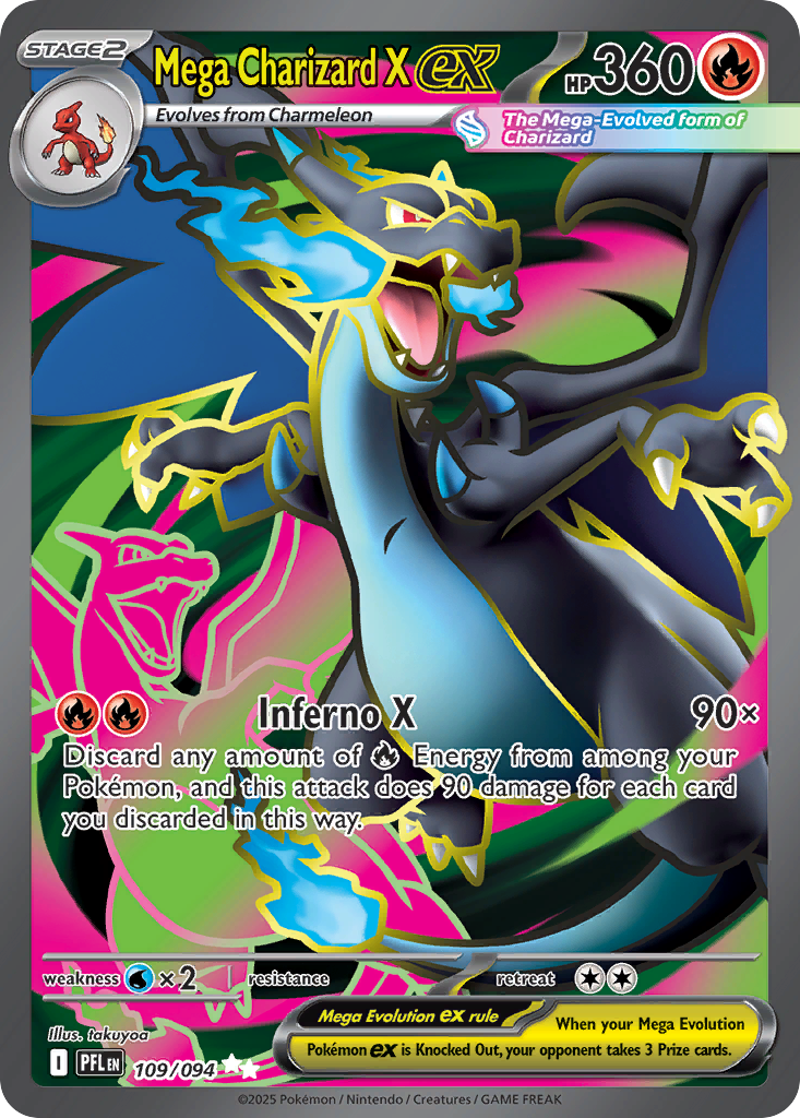 Mega Charizard X ex - Phantasmal Flames - 109/094 - Holofoil