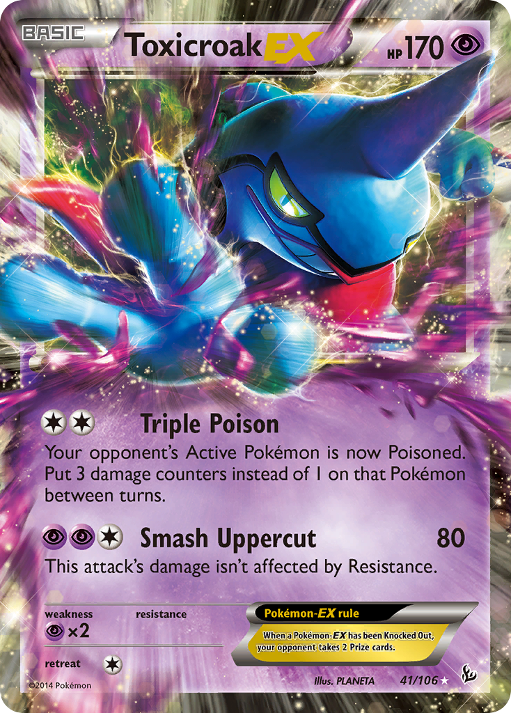 Toxicroak-EX - Flashfire - 41/106 - Holofoil