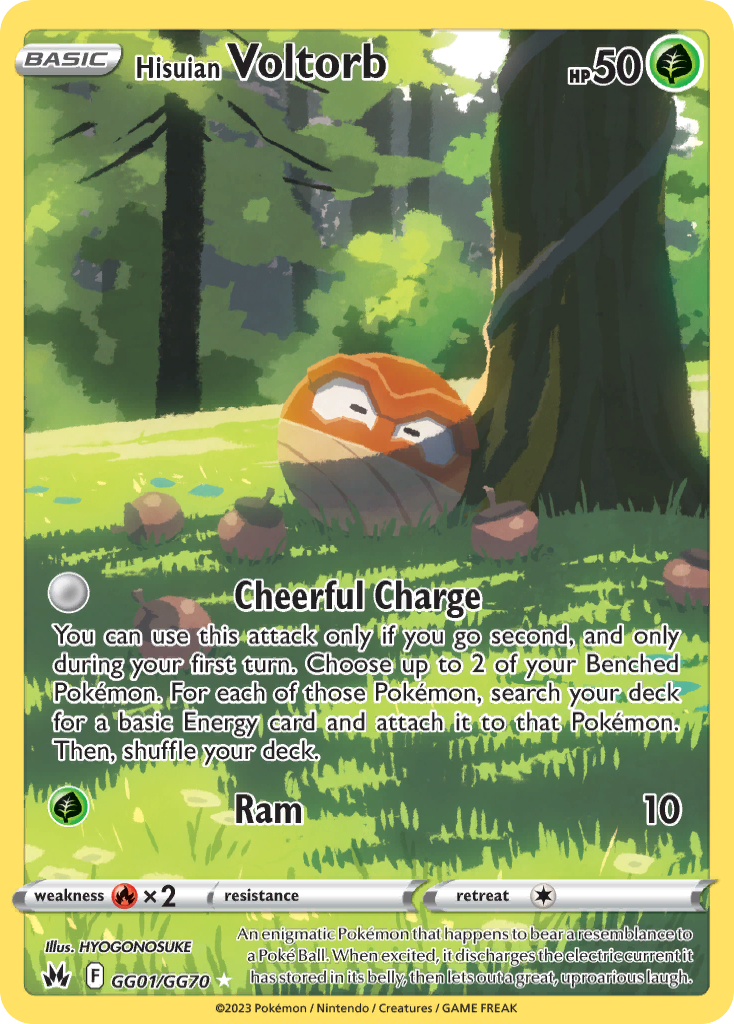 Hisuian Voltorb - Crown Zenith Galarian Gallery - GG01/GG70 - Holofoil