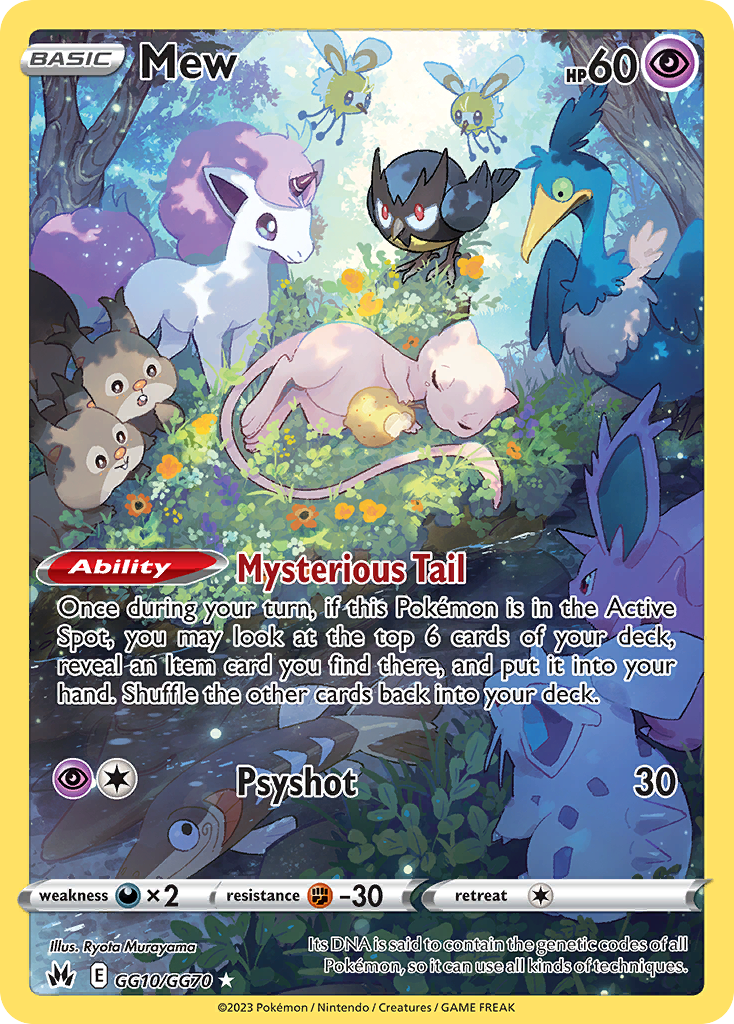 Mew - Crown Zenith Galarian Gallery - GG10/GG70 - Holofoil