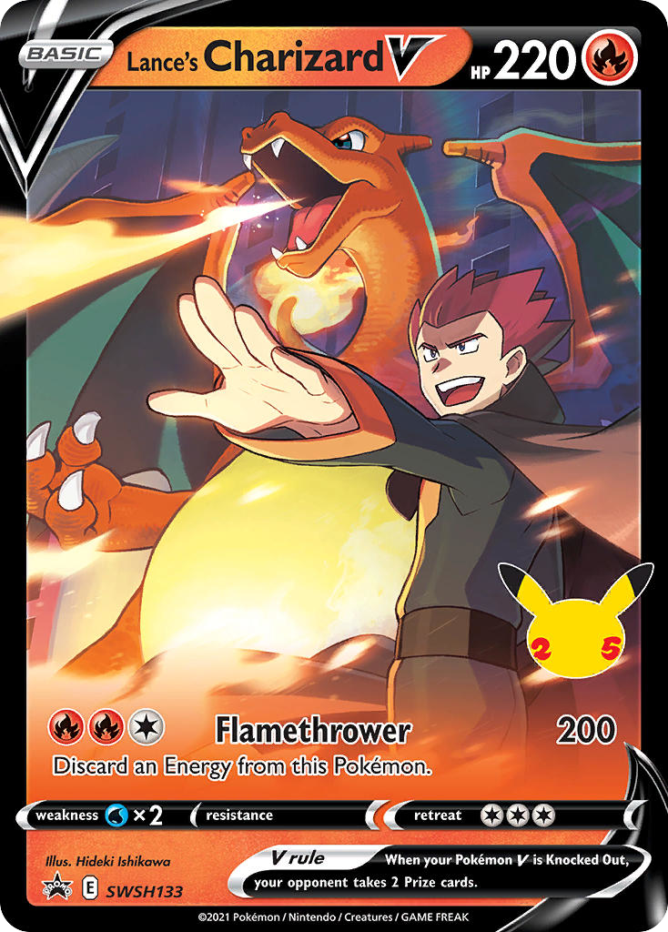 Lance's Charizard V - SWSH Black Star Promos - SWSH133 - Holofoil