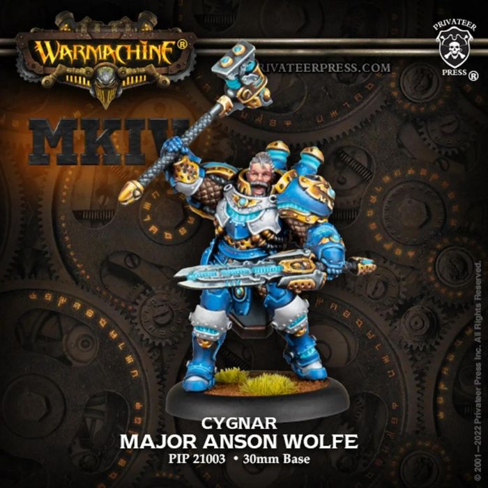 Major Anson Wolfe - Cygnar Warcaster