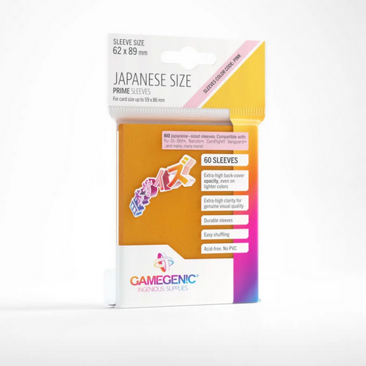 Gamegenic - PRIME Japanese Sized Sleeves Orange (60 Sleeves)