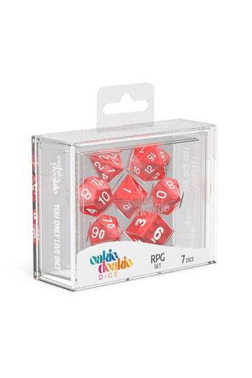 Oakie Doakie Dice RPG Set Marble - Red