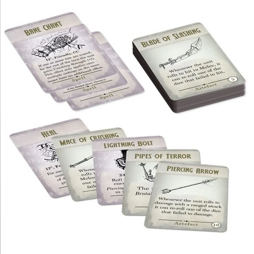 Kings of War 3rd Edition Spell & Artefact Cards