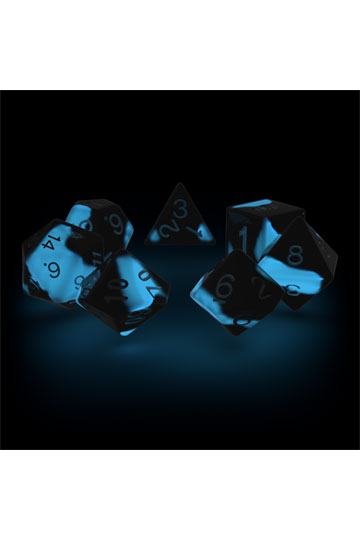 Oakie Doakie Dice RPG Set Glow in the Dark - Deep Ocean (7)
