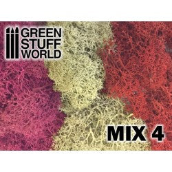 Scenery moss - Red, Fuchsia and Grey Mix 4